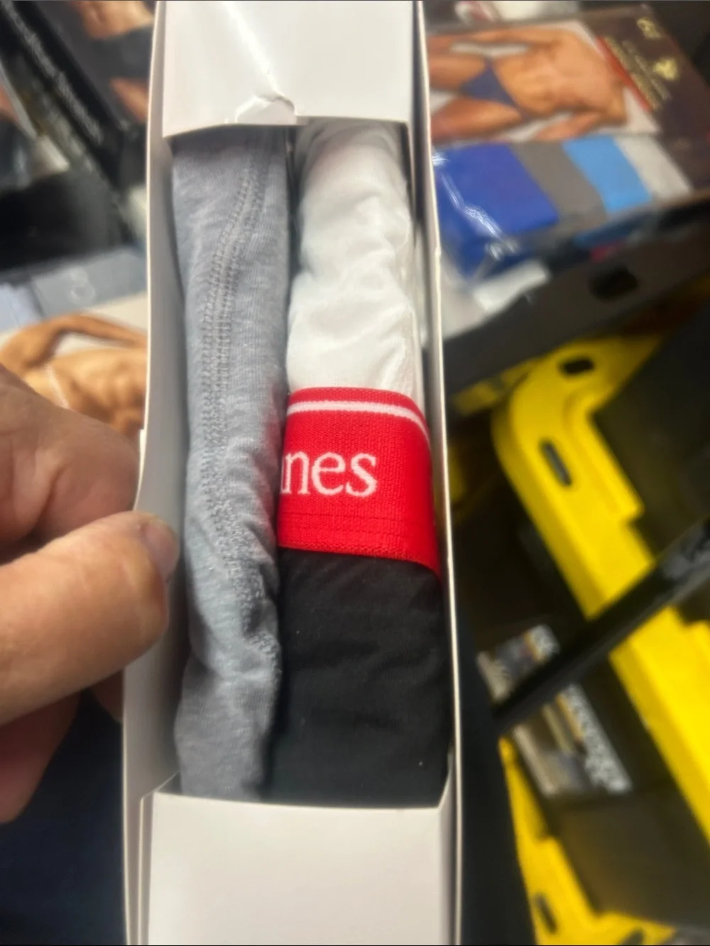 Hanes pair spandex cotton